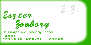 eszter zombory business card
